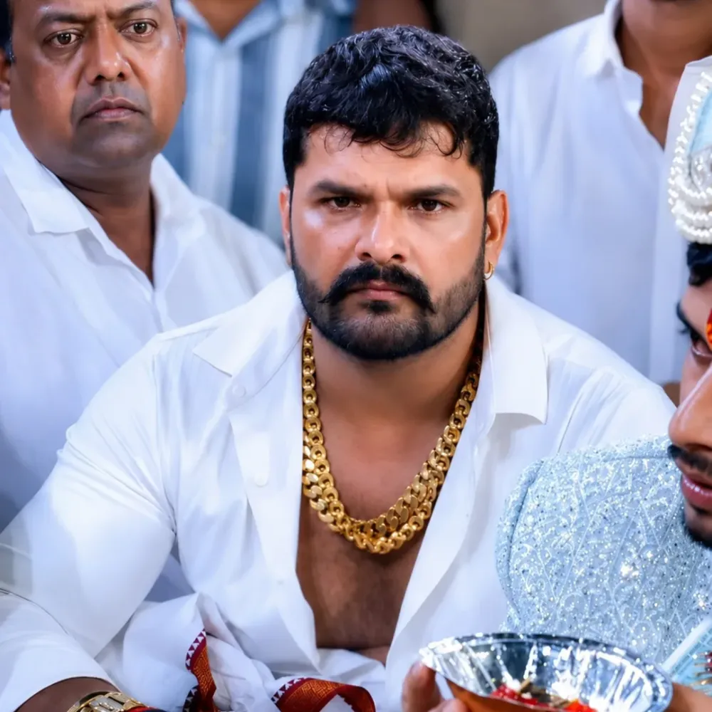 Khesari Lal Yadav, Bhojpuri film star and RJD candidate, portrait from Wikimedia Commons